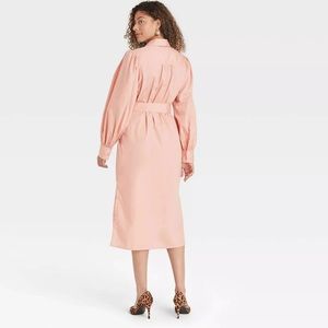 NWT Long Sleeve High Cuff Shirtdress - A New Day™ Light Pink MEDIUM